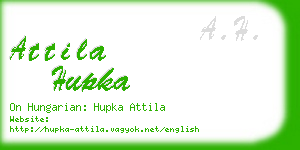 attila hupka business card